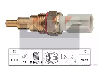 550 189 KW Датчик включення вентилятора (аналог EPS 1.850.189/Facet 7.5189 )1